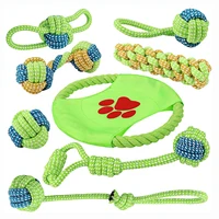 

Wholesale custom pet dog chew toy pack set ball cotton rope dog toy durable chewing interactive dog toy set