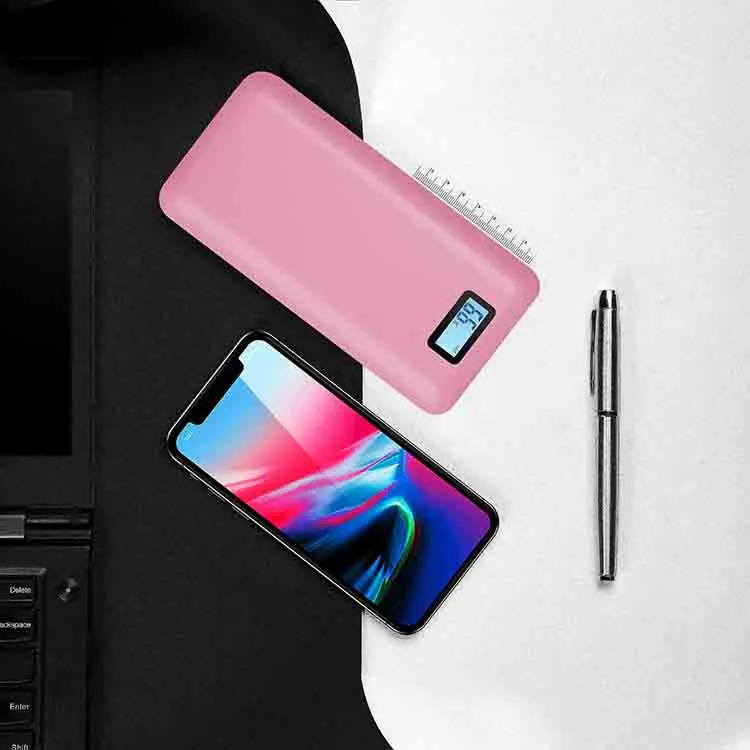 Real Capacity 20000 Mah Pink Power Bank Dual Usb Portable Charger With