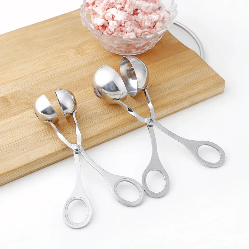 

Kitchen tool Eco Friendly 304 Stainless Steel Fish Ball Clamp Meatball Clip DIY fish ball mould food clip Meat Baller Maker, Picture