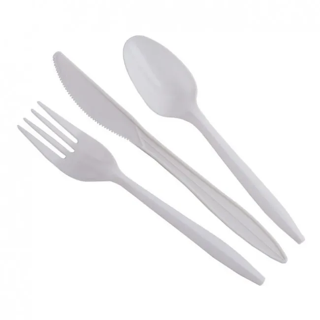 

Hotsale Competitive Price Food Grade BPA Free Eco Friendly Disposable PP/PS/PLA Material Plastic Spoon Fork Set, Customized color