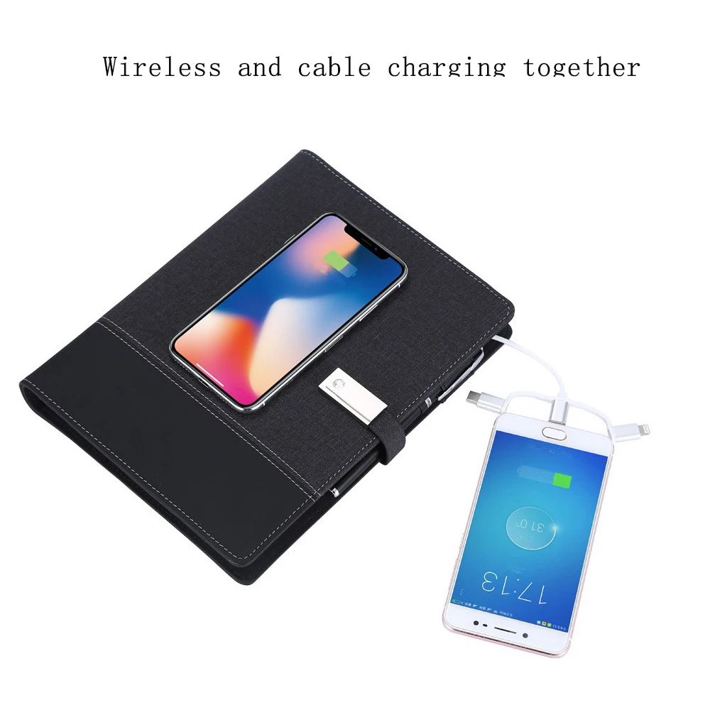Corporate Custom A5 Organiser Planner Wireless Charger Power Bank Diary