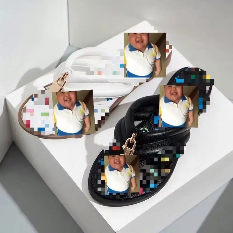 

2021 new arrival printed slip on flat slippers locker pattern flip flops summer vocation shoes, Picture colors