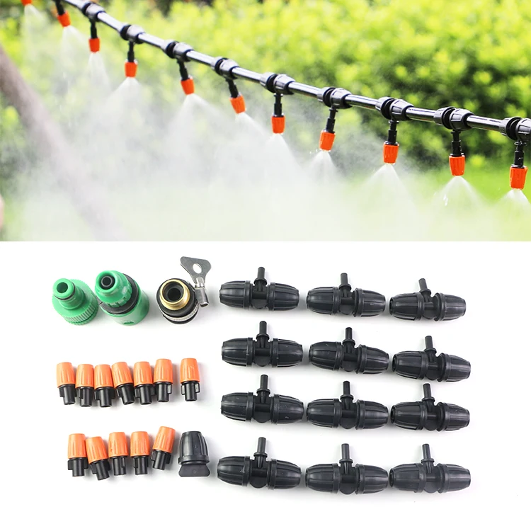 32.8ft 10M DIY-Garten-Mikrotropfbewässerungssystem mit automatischer Bewässerung und Nebeldüsen-Set