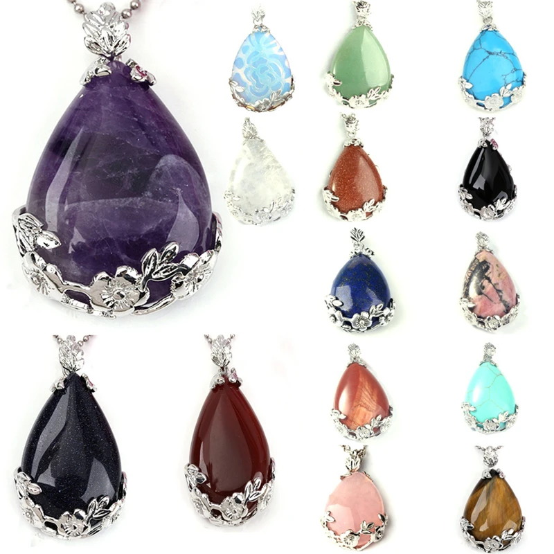 

Turquoise Teardrop Shaped Pendants Charms Crystal Pendant Jewelry accessories