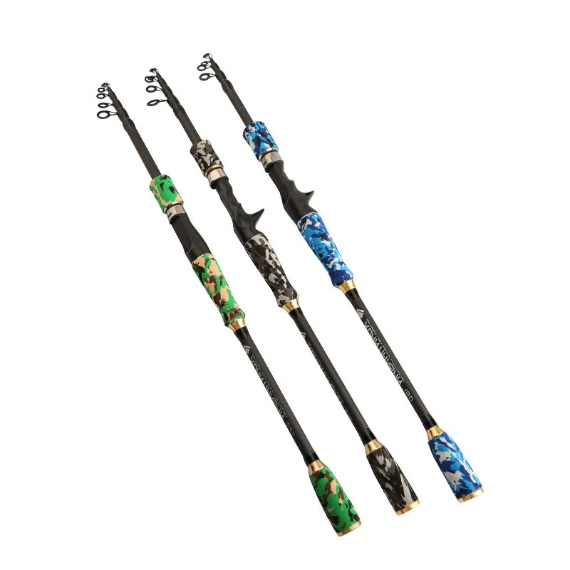 

Light Weight Carbon Casting 2.1m 2.4m 2.7m 3m Carbon Fiber Hand Pole Inshore Telescopic Stick Fishing Rod, 3 color