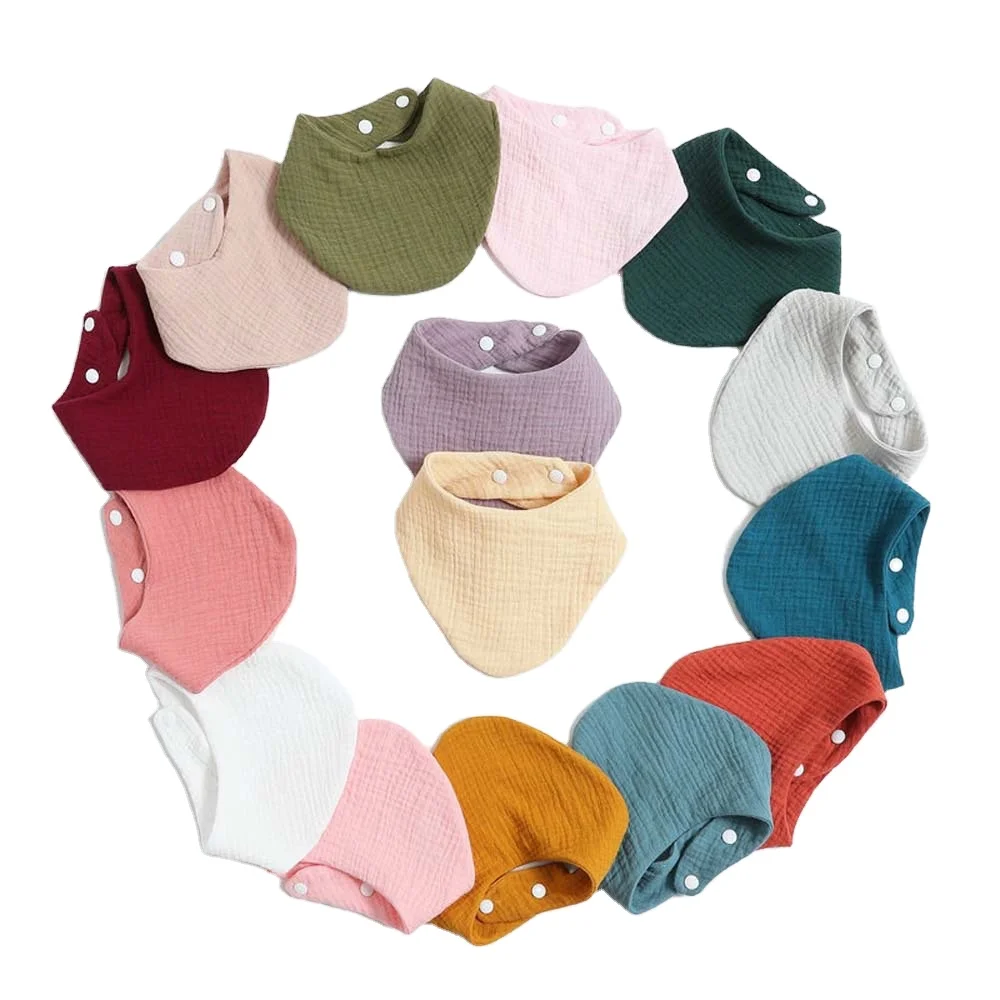 

Australia US 15 Colors Newborn Burp Cloths Solid Double Layer Muslin Cotton Newborn Feeding Accessories Baby Bibs Muslin