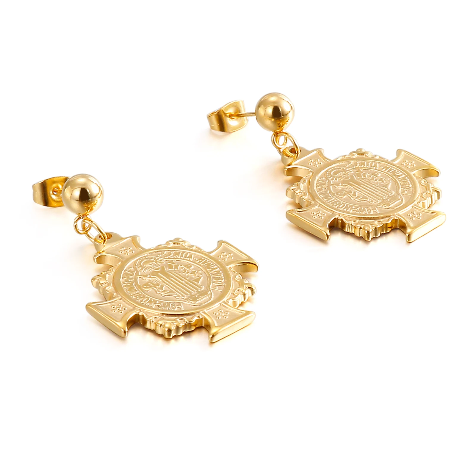 

Fashion Vintage Temperament Elegant Stainless Steel Earrings For Women, Silver/gold