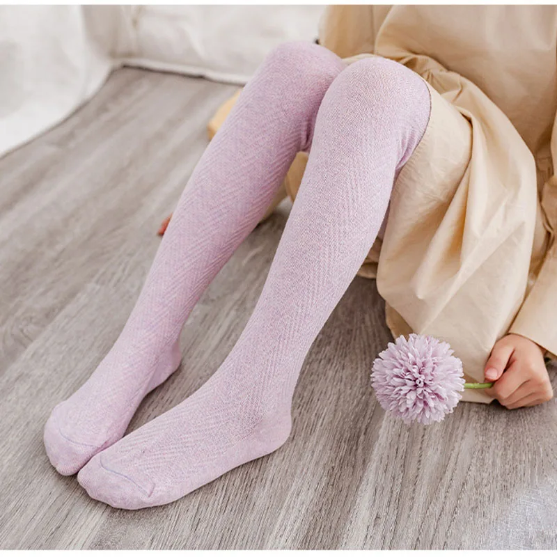 

Wholesale 0-10y soft solid color high waist baby pantyhose cotton colored tights girls kids, Colorful