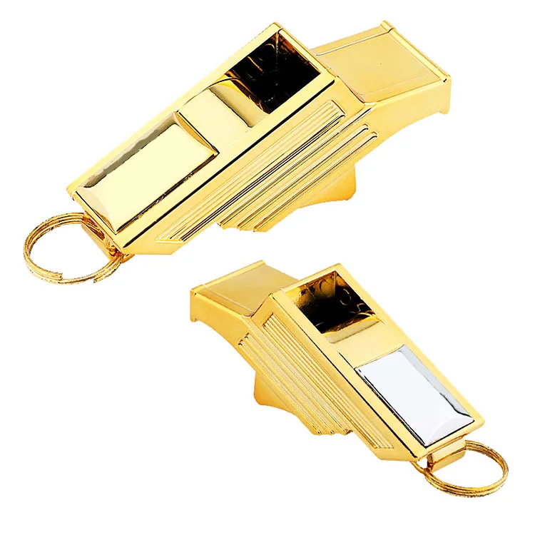 

High Quality Professional Referee Whistle Plastic Volleyball Whistle Basketball Whistle for Coaches, Gold, gold and silver