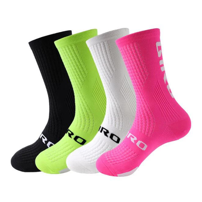 

Combined printing socks with strip fabric Anti-slip High Speed Aero Men Breathable MTB/Road running custom cycling socks, White/red/green/blue/black/cyan/pink/orange