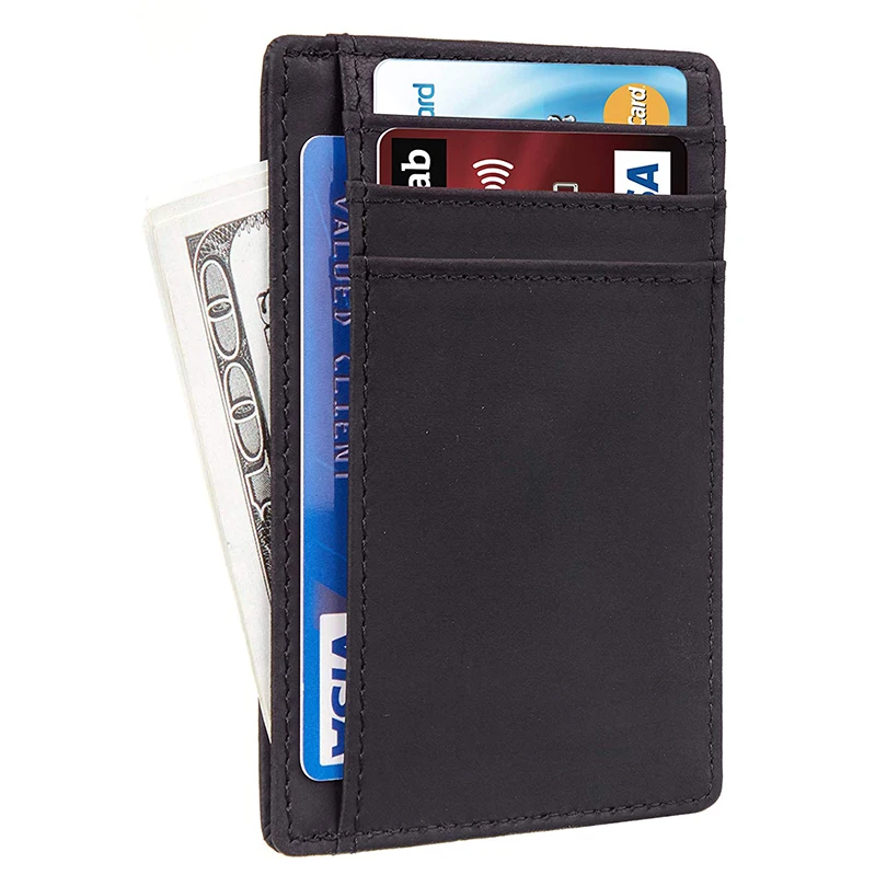 

Custom Crazy Horse Wallet For Men Bifold Genuine Leather Casual Wallets