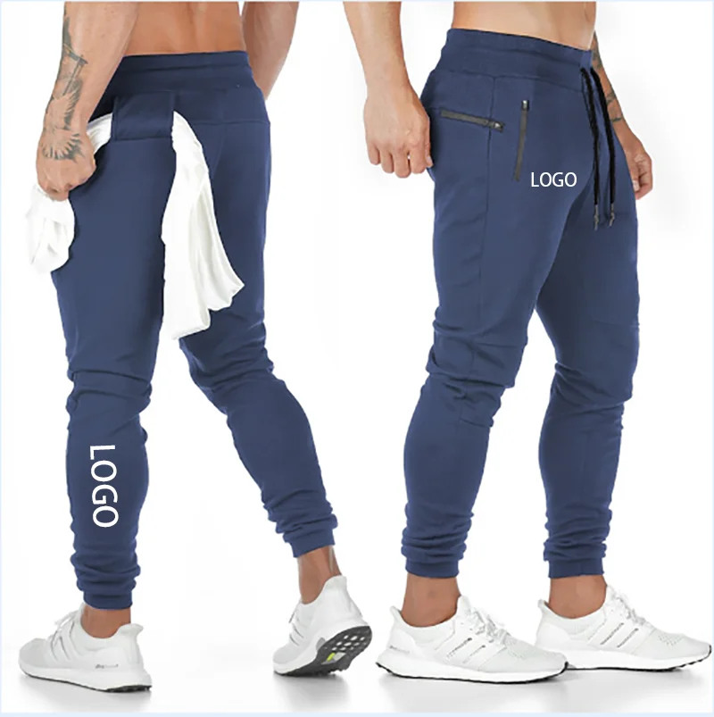 

Custom Logo Solid Cotton Sweatpants Man Sweatsuit Joggers with Buckle Male Cargo Fitness Training Pants Men Outfit Track suit