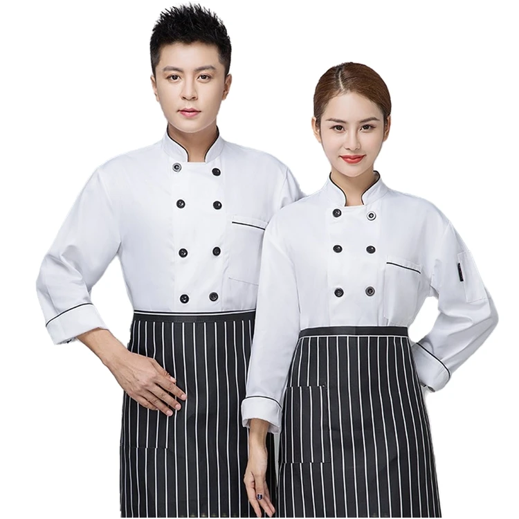 

Custom made chef cook clothes 100% cotton kitchen uniform chef workwear for man, Black white red green