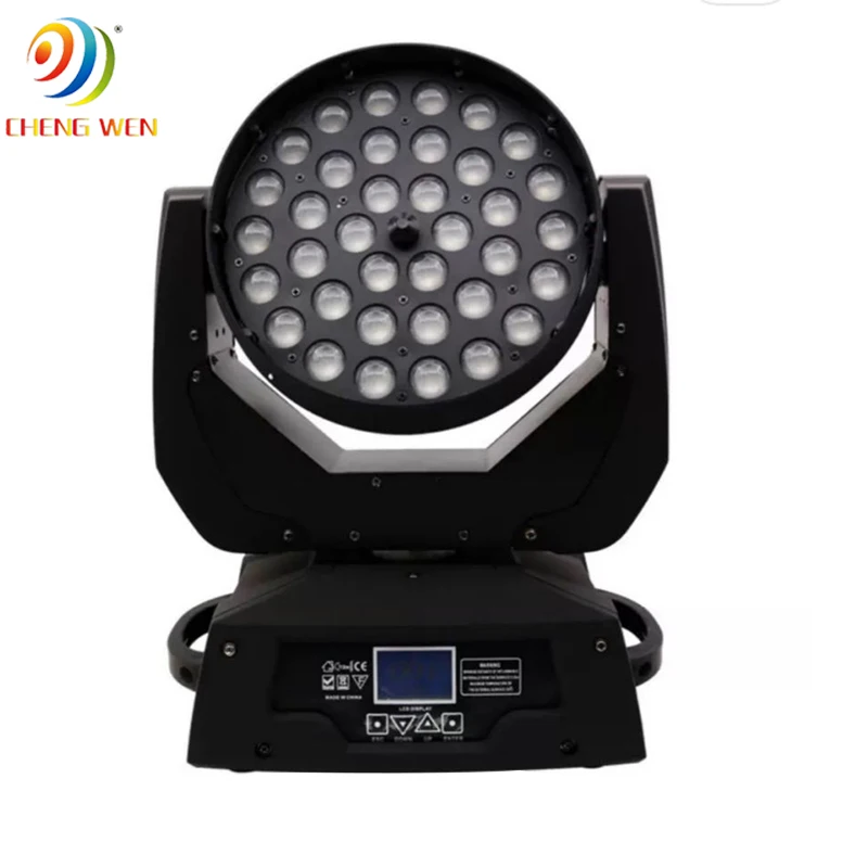 Led Stage Light 36*18W RGBWA + UV 6in1 Zoom Wash Led Moving Light for Disco Nightclub Show Party
