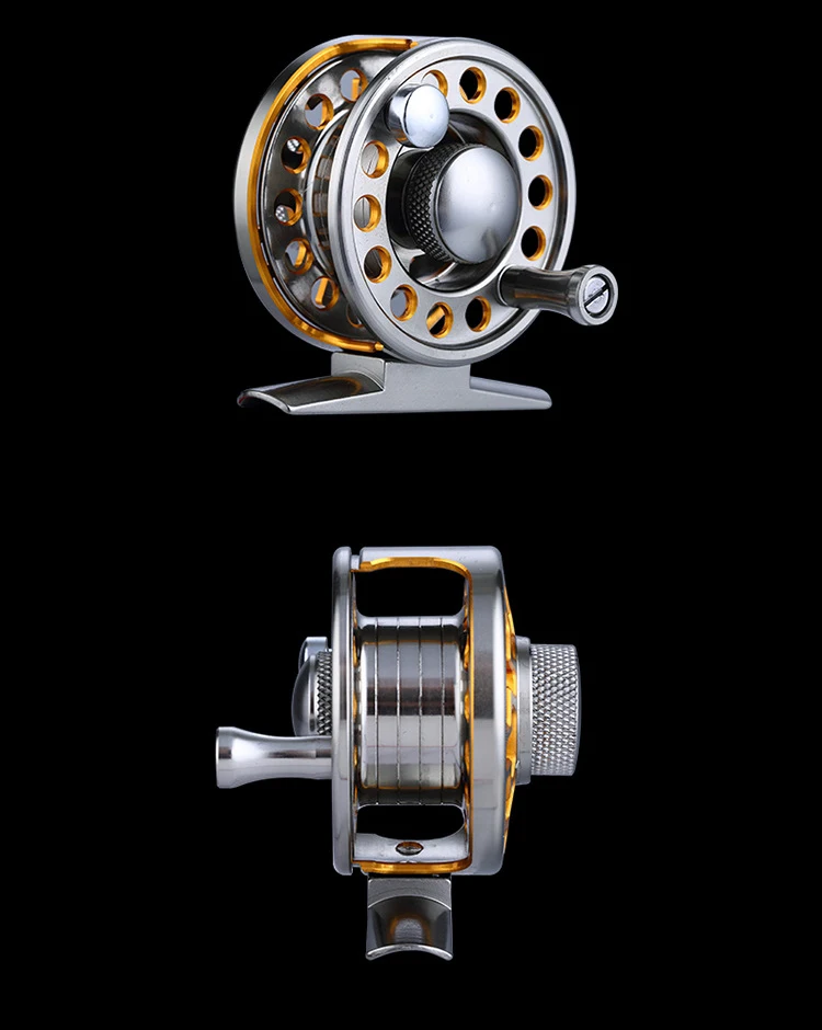 2个1bb钓鱼轮金属盐水飞钓线轮,适合冰船钓鱼