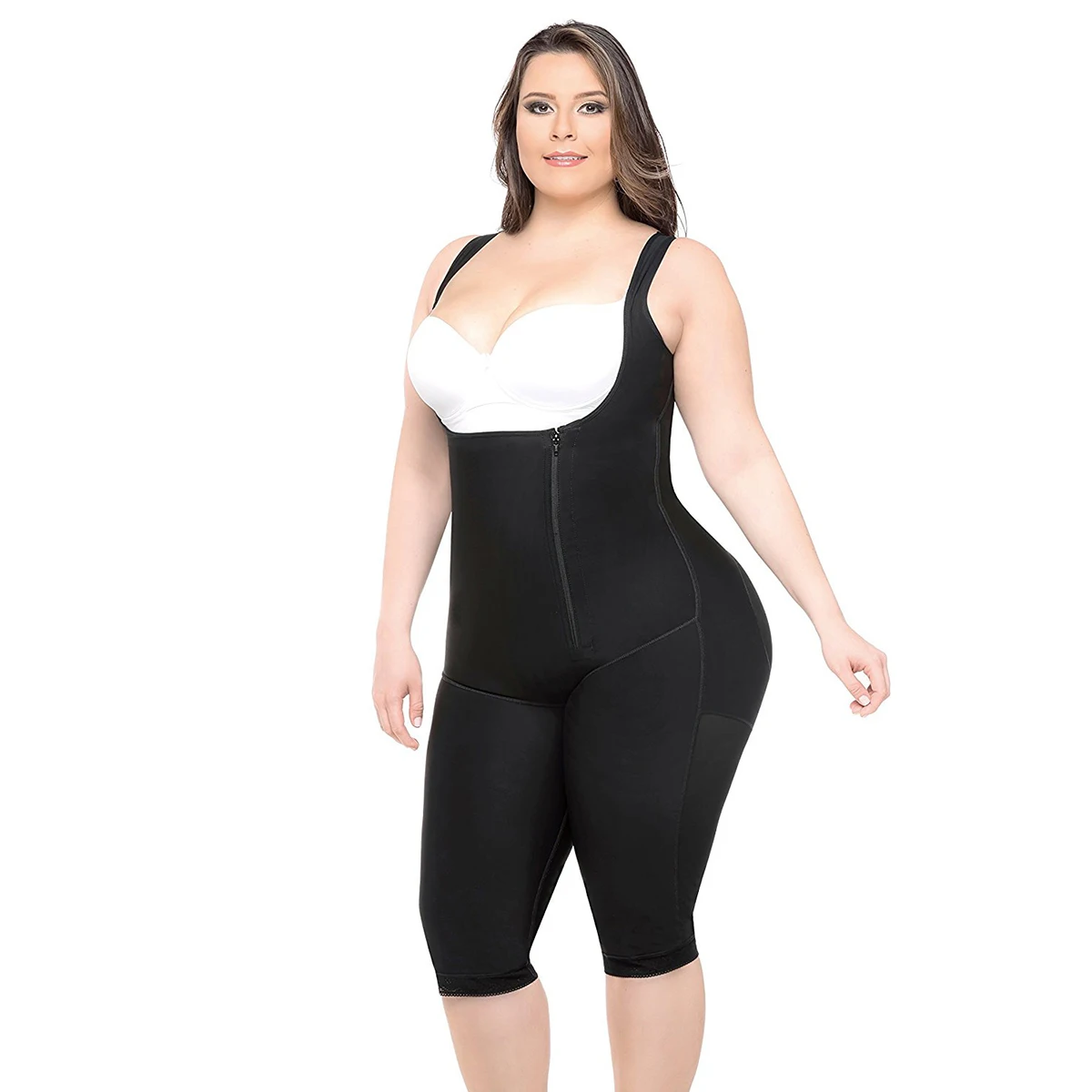 

women's Plus sizes Fajas Columbiom shapewear High Waist Thigh Slimming Body Shaper Women Body Shaper, Black,apricot