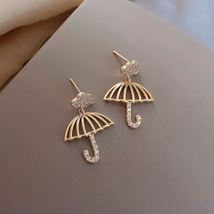 

wholesale earrings charms crystal umbrella earrings