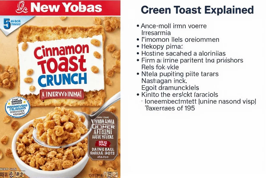 Open Cinnamon Toast Crunch box showing cereal pieces and packaging details