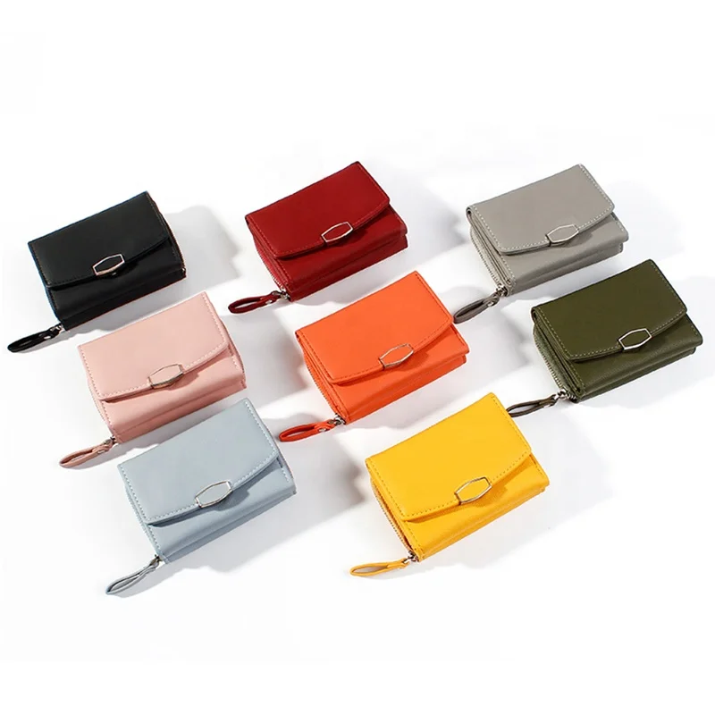 

2020 New Fashion PU Leather Coin Purse Short Wallets For Women