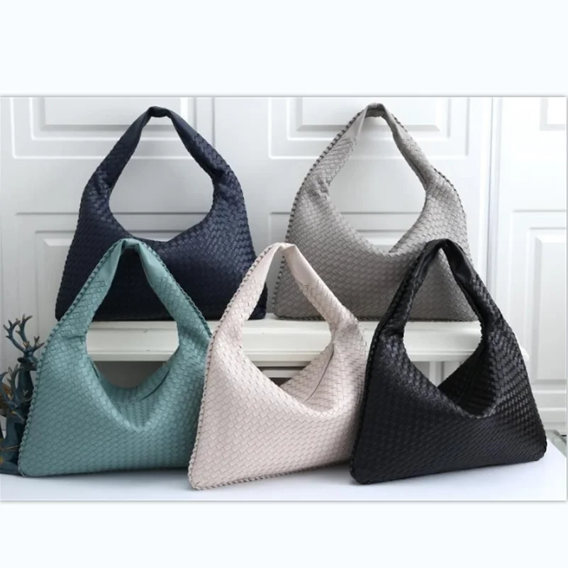 

2020 new weave hobo bag New fashion weved women vegan leather bag luxury shoulder handbag, 3 colors