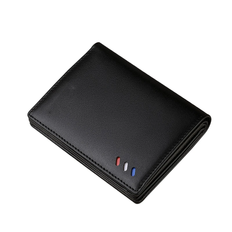 

2021 New Leather Men's Wallet Short Vertical Driver's License ID Card Holder