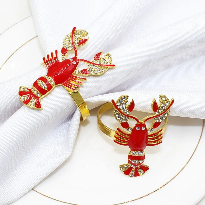 

Coastal Theme Lobster Napkin Rings for Dinner Parties Weddings Receptions Family Gatherings or Everyday Use HWD33