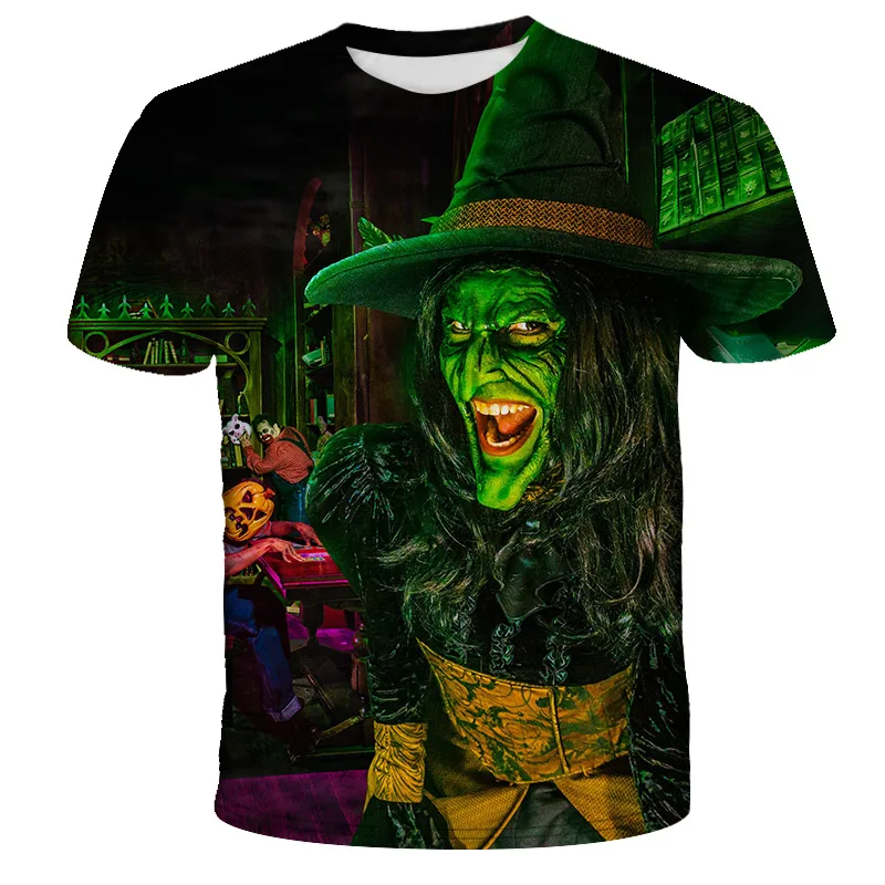 

Evil Green-Faced Wizard designs 3D-printed round neck T-shirt