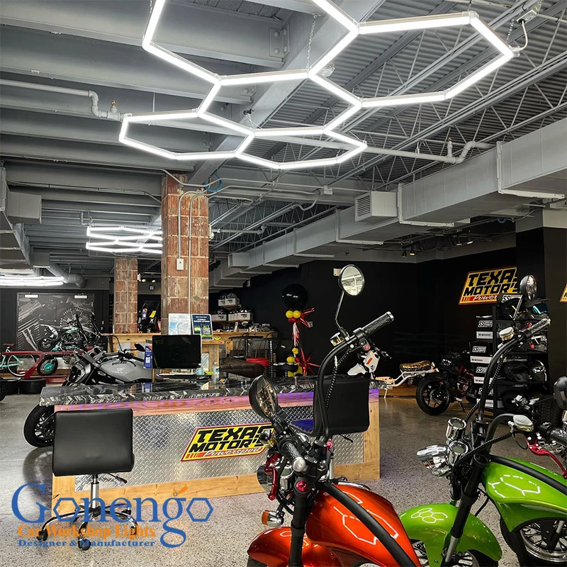 Best Price Car Wash Showroom Garage Basement Diy Hexagon Led Light Detail Shop