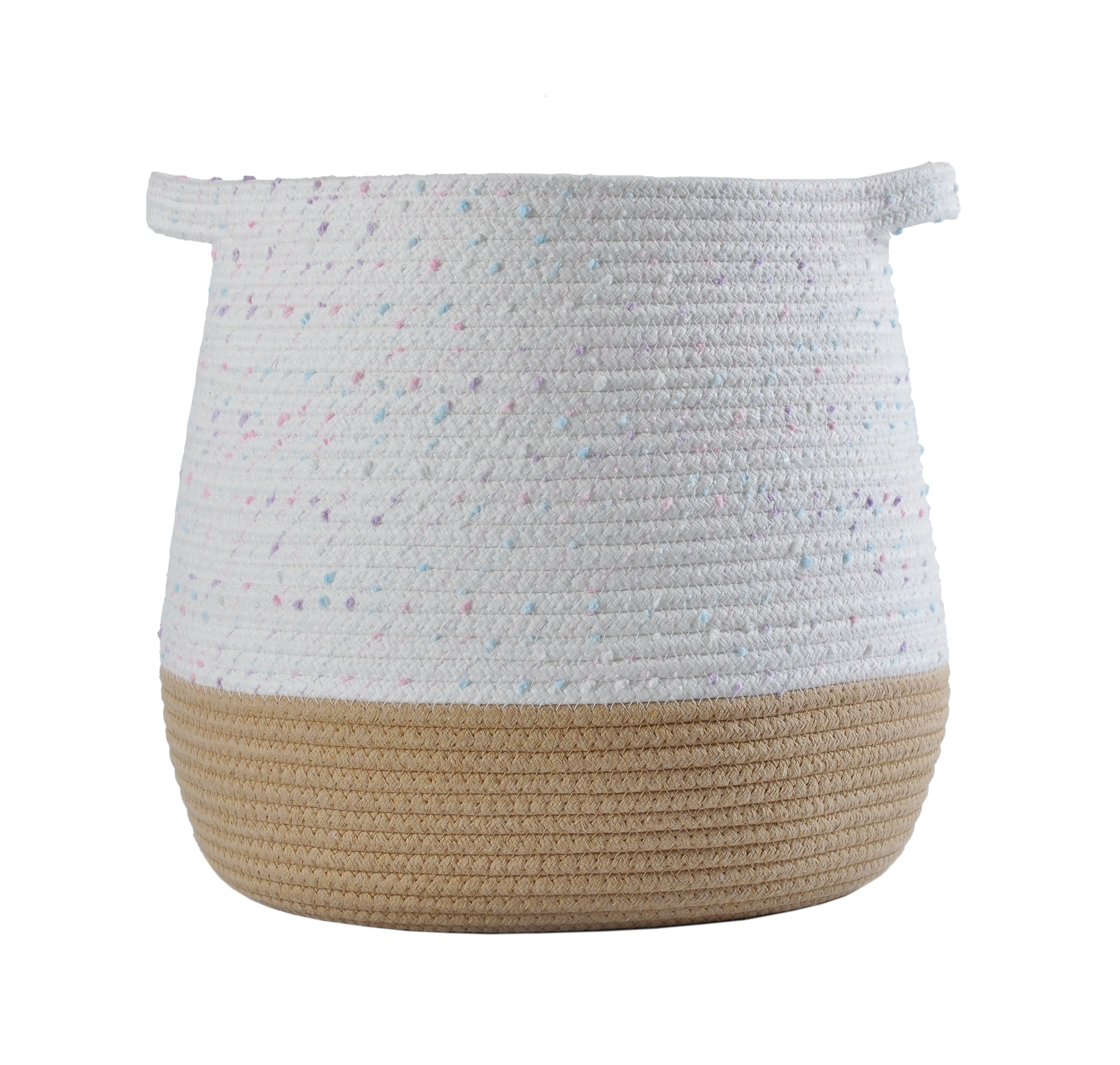

New Fashion High Quality Collapsible Large Cotton Rope basket wholesale laundry basket, Customized color
