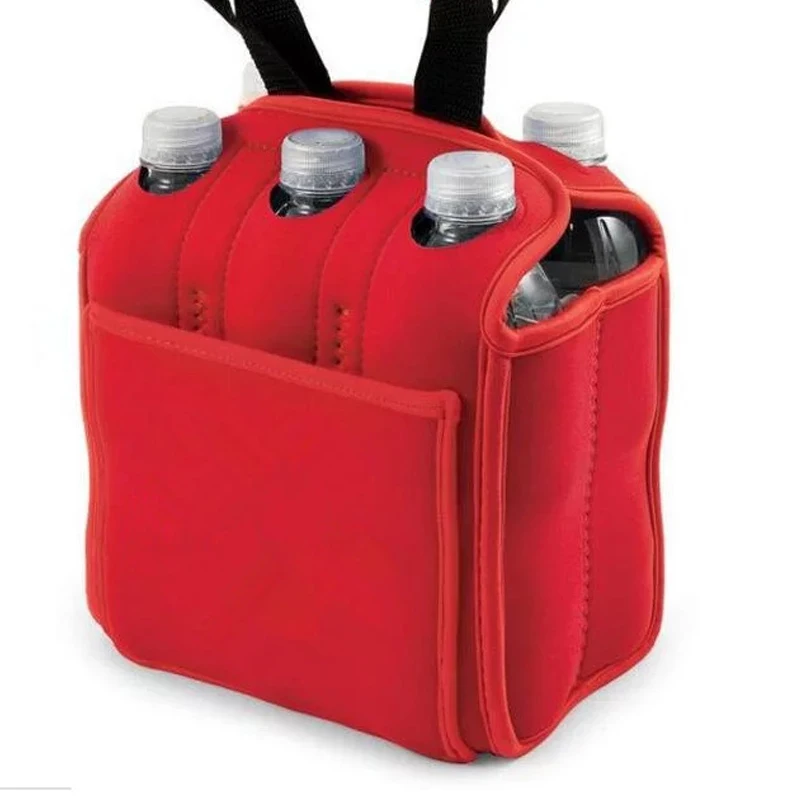 

Portable Neoprene Wine Water Bottle Sleeve Cover 6 Pack Bottle Holder, Pure color