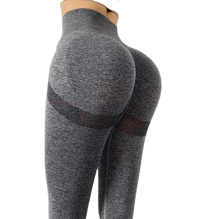 

new arrival high waist women scrunch Butt Lift Pleated Yoga Workout Leggings Wholesale, Gray/black/purple/rose red/blue