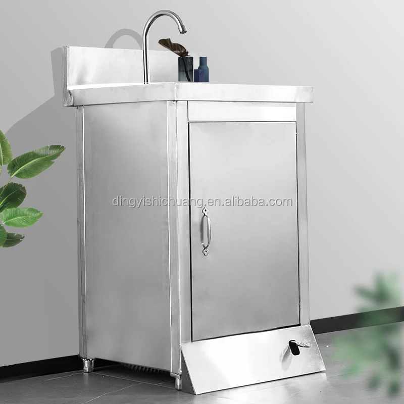Foot Pedal Commercial Kitchen Sink Foot Operated Wash Hand Custom Sink
