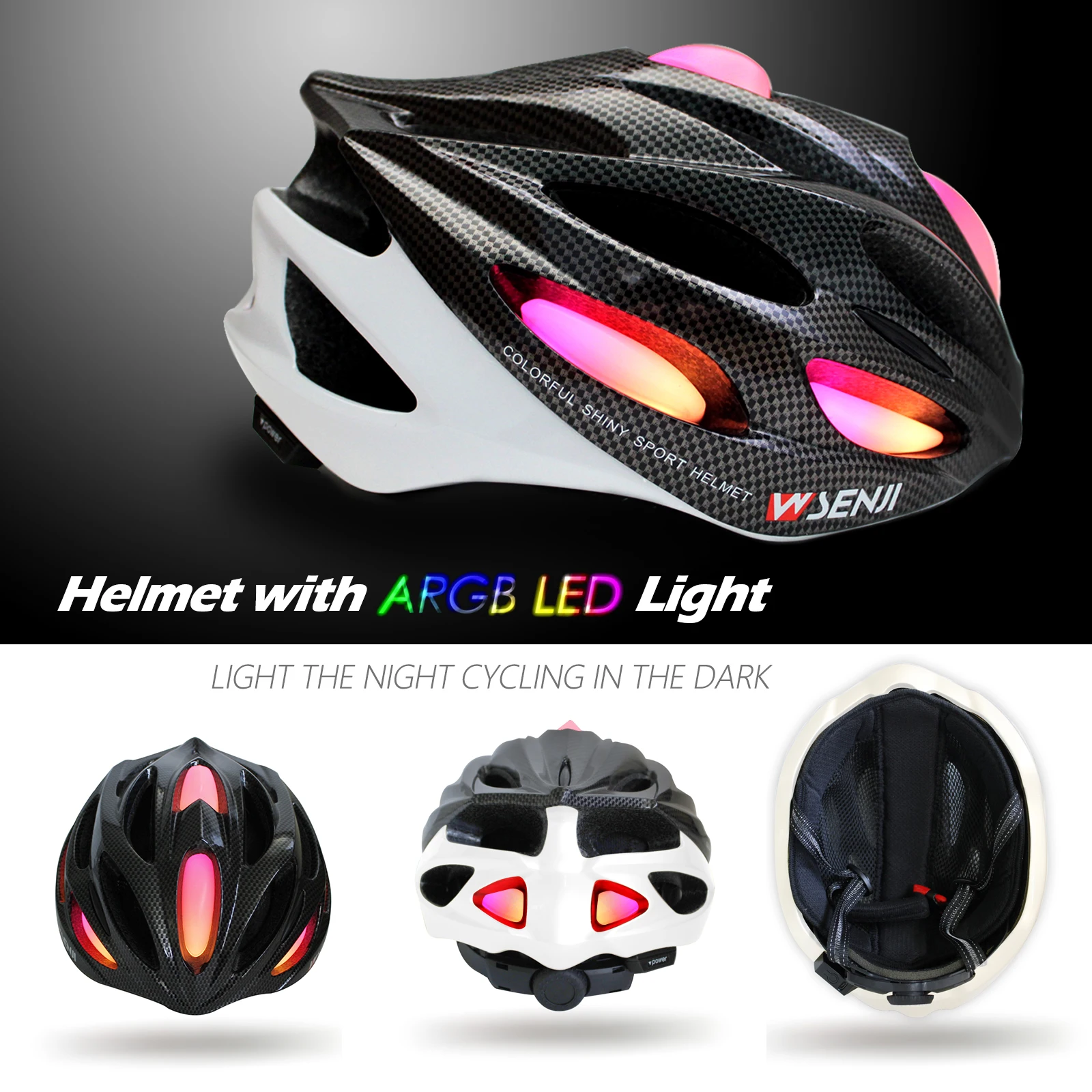 

New Style Riding Sports Helmets Bike Cycling Helmet With Led Light, Customizable colors