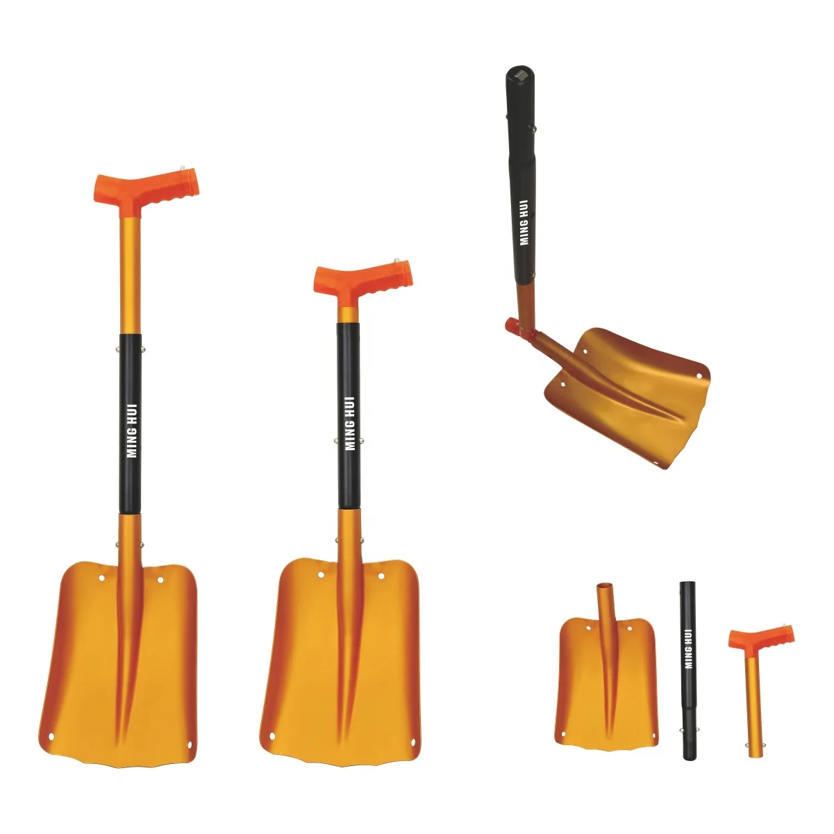 
Manufacture Adjustable anodized aluminum snow shovel for camping outdoor over 15 years 