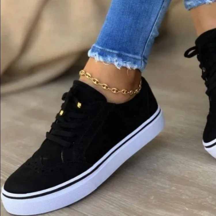 

Female tennis loafer comfortable ladies lace up womens flat sport sneakers casual shoes 2021