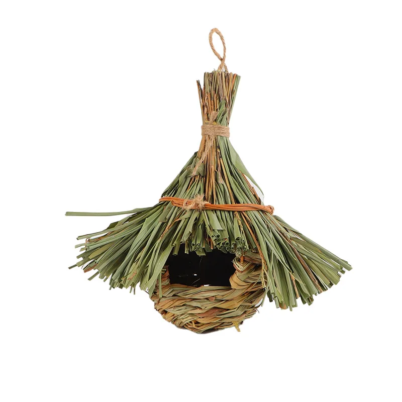 

Manufacturers wholesale support custom outdoor warmth handmade straw woven bird nest house cage, Picture