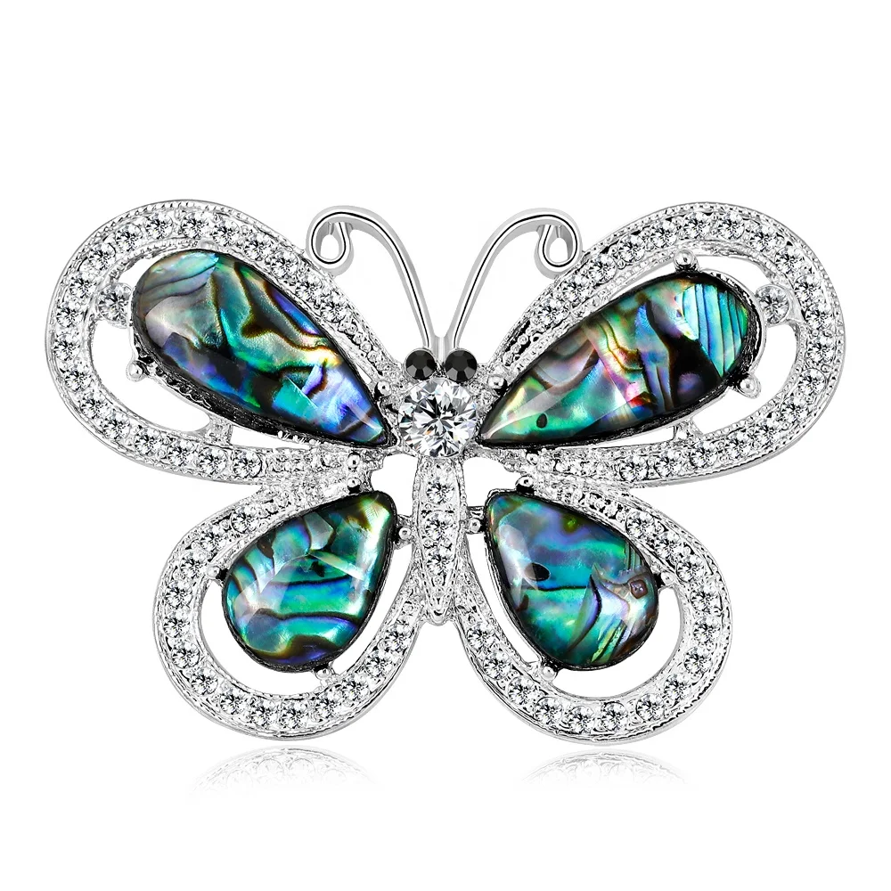 

Butterfly Beautiful Fashion Alloy Abalone Shell Decoration Brooch