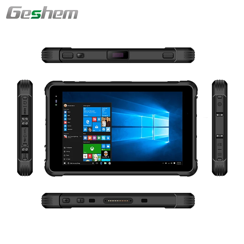 

8 Inch Windows 10 Z8350 1000 Nits Sunlight Readable Ip67 Waterproof Nfc Rfid 1D 2D Barcode Scanner Industrial Rugged Tablet Pc
