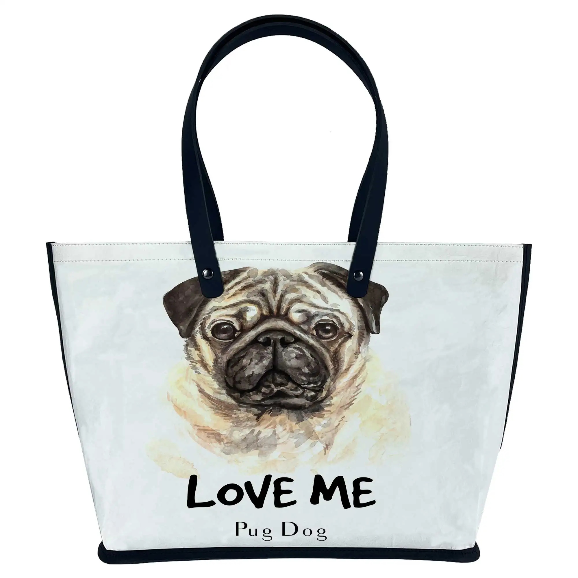 

2021 Vintage Trending custom design print on demand pet photo pattern FSC RPET Environmental protection kraft paper handbag bags