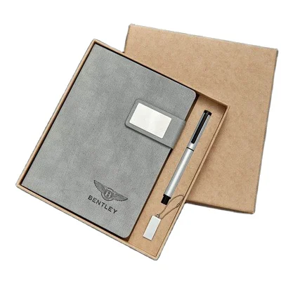 Custom A5 Pu Leather  Hard Cover Notebook with Pen holder for 2020 dairy