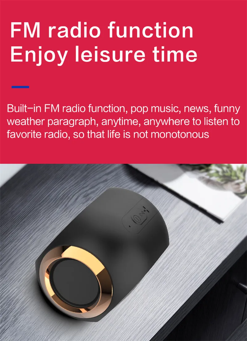 Vibration Speaker Altavoc Portatil Outdoor Support Hands-free Bt Speaker Portable Mini Bass Wireless Speaker - ANKUX.COM
