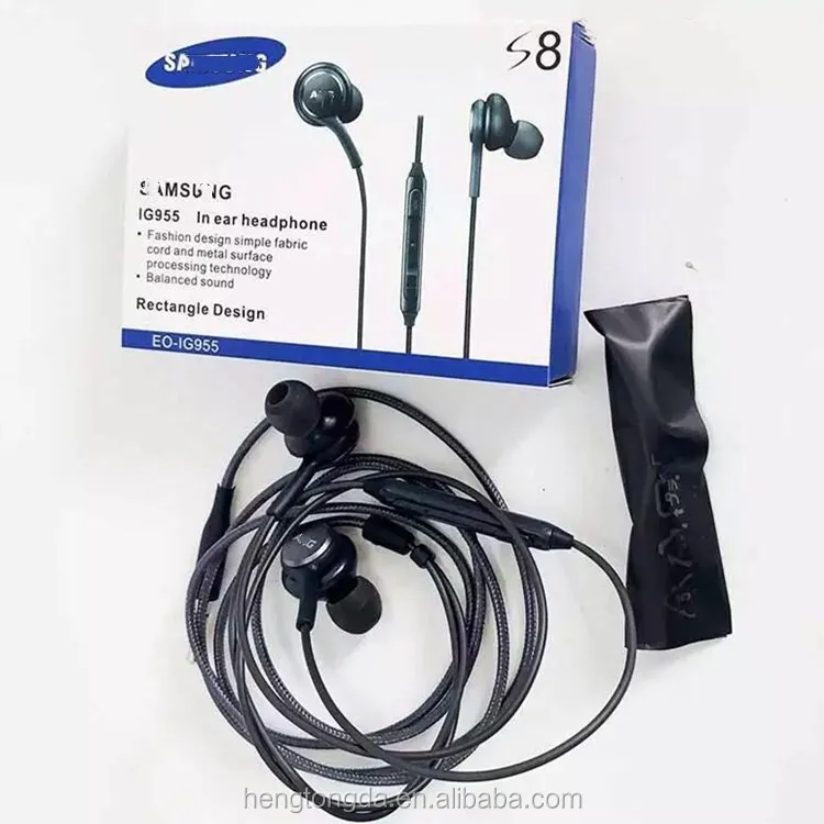 

For Samsung S8 earphone EO-IG955 Headphones Headset s10 Earphones Stereo black handsfree for AKG s8 s9 note8 In-ear Headset