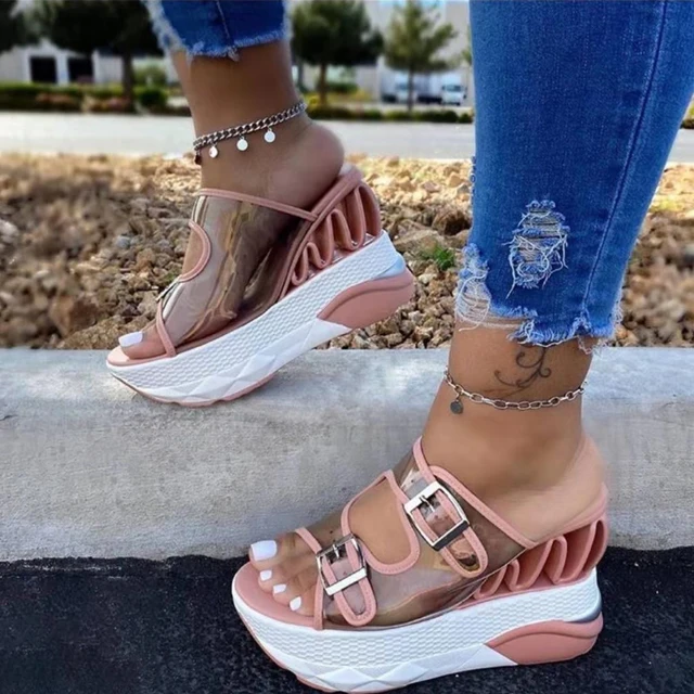 

Summer Platform Sandals 2020 New design Fashion Casual slip-on Wedges Shoes Woman, Pictures