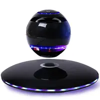 

Colorful LED Lamp Gift wireless UFO flying blue light Levitation speaker with TF card Magnetic air suspens floating speaker