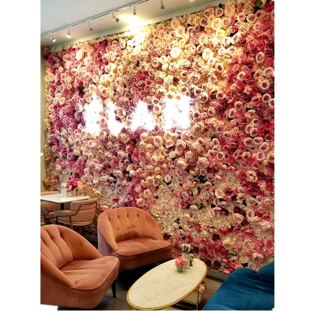 

Factory price design 3D Effect Flower Wall Decor Flower Design wall for Wedding backdrop 3d flower wall, Pink (customizable)