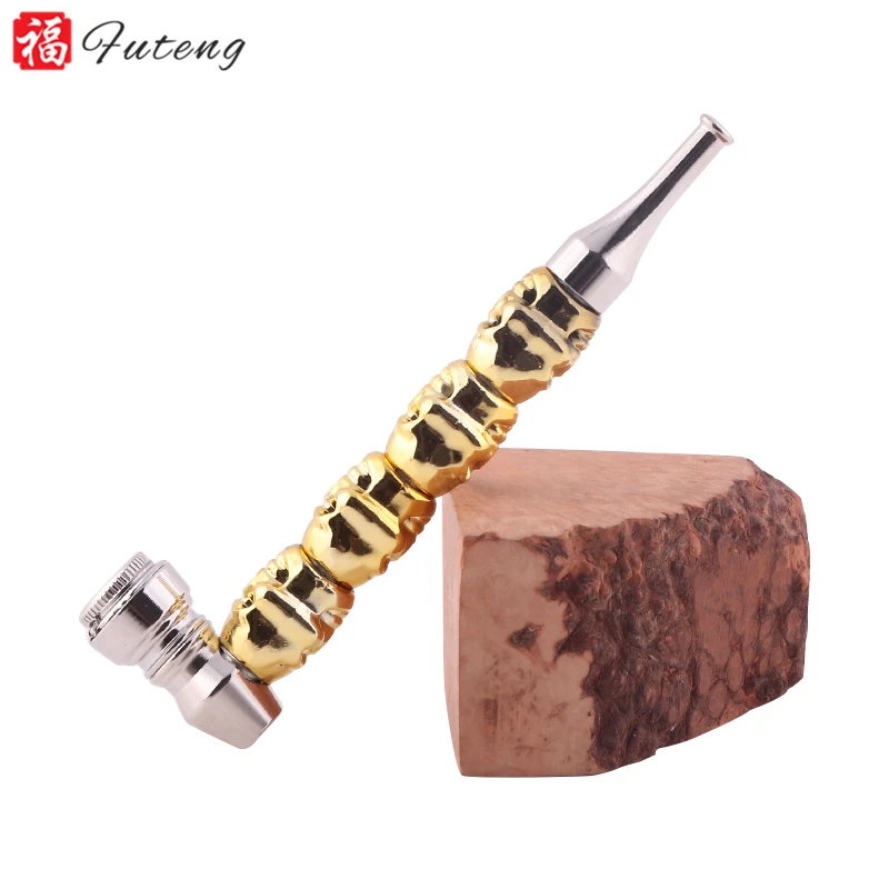 

Metal smoking pip tobacco wholesale fancy style portable tobacco pipe metal, As picture