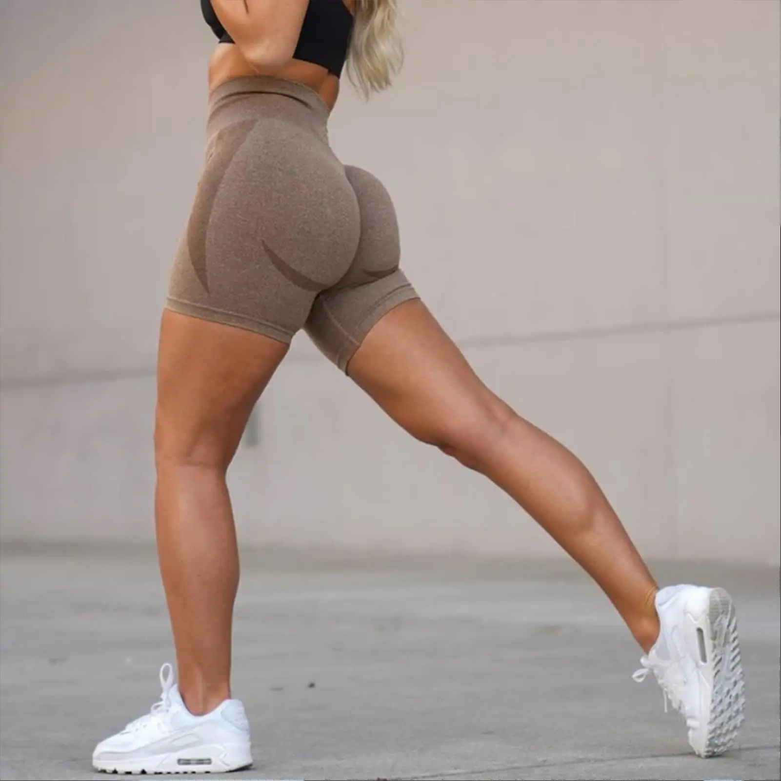 

NVGTN Girls High Waist Stretchy Compression Fitness nvgtn contour Seamless Zebra Yoga Running Gym shorts For Women