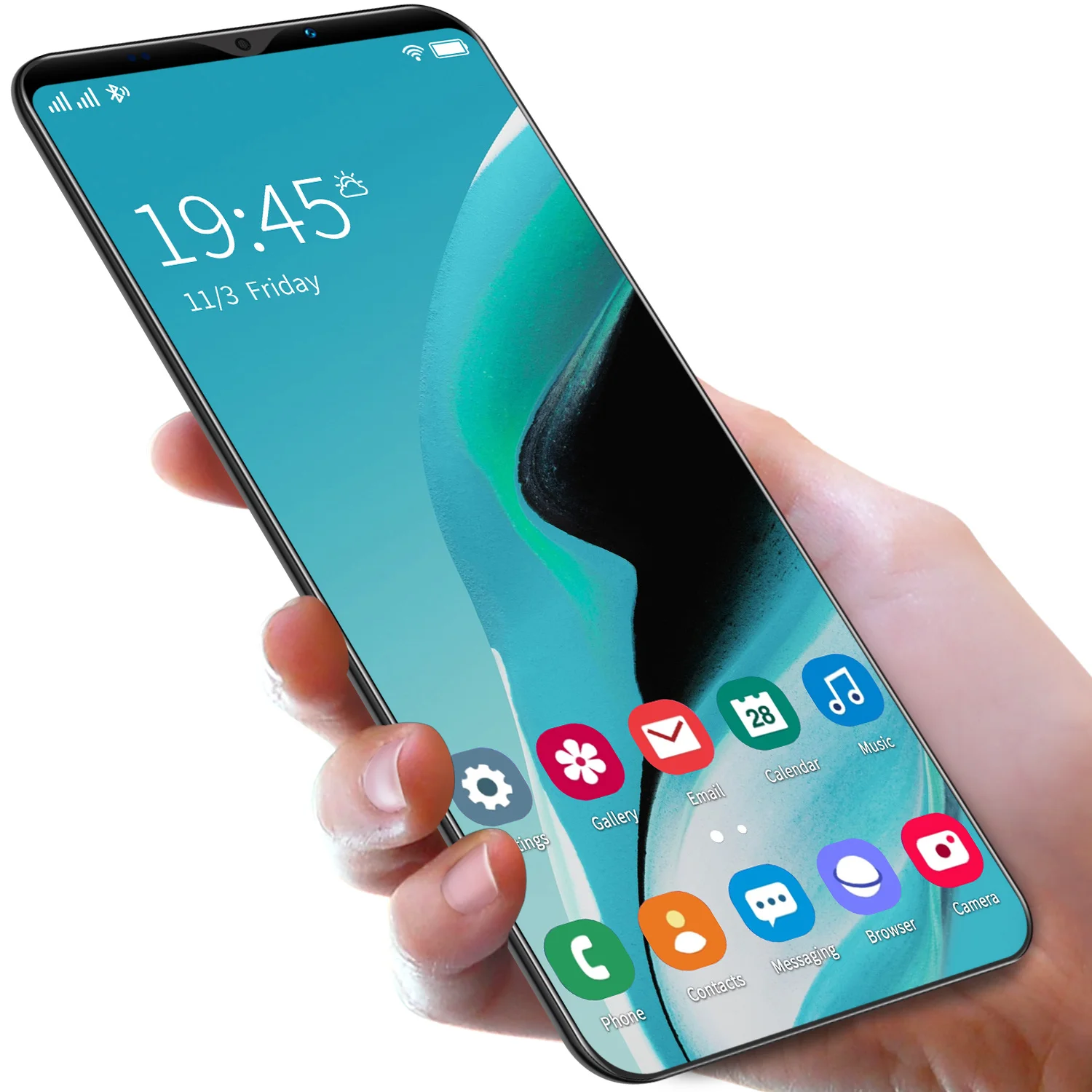 

Top fashion Support T Card Smartphone big discount mobile phone generic cell phones, Purple, red, blue