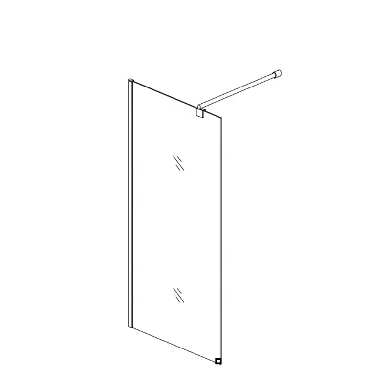 
2020 Modern Bathroom Straight Shower Doors Tempered Glass Wall Mounted Bath Screen Shower Rooms 