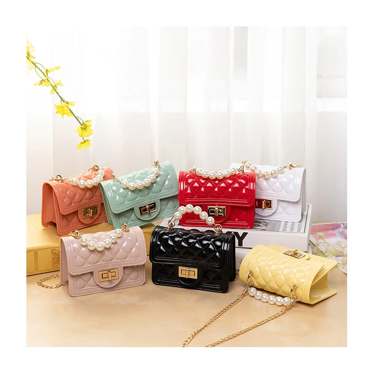 

Mini Jelly Clear Purse Handbags 2021latest Design Fancy Girls Women Kids Leather Women Hand Bag PVC Single Customized Color 2pcs